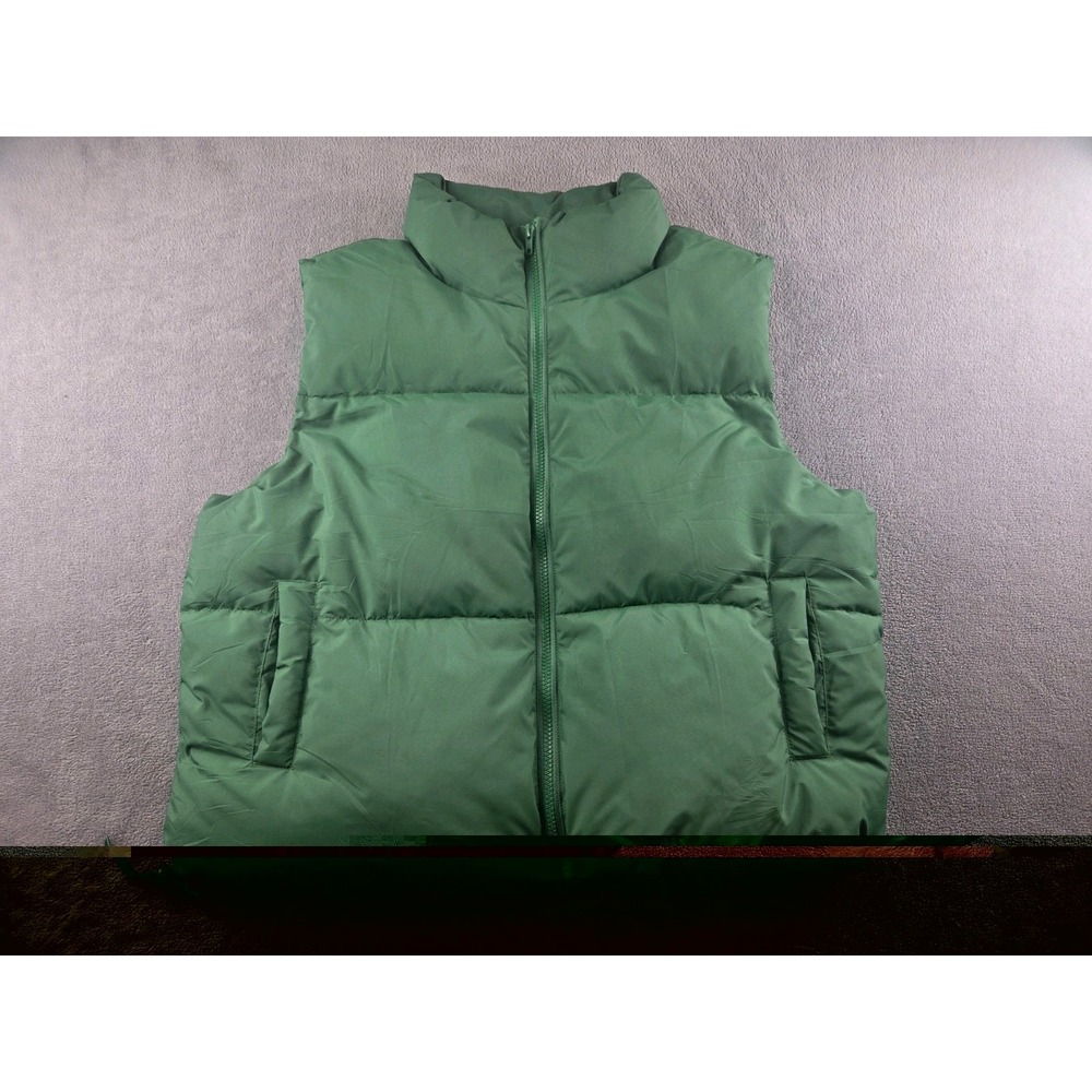 Merokeety Womens Green Puffer Vest Sz L